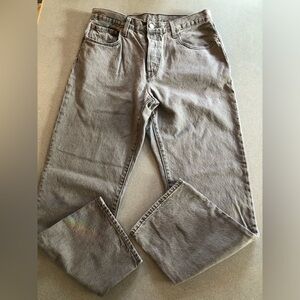 Levi 501's Gray Straight-Leg Jeans Classic Denim. 31”